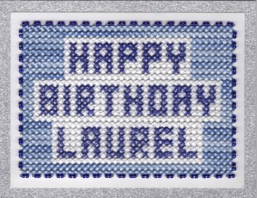 Outlined Words with Beads
(variegated blue)
Happy Birthday Card 2